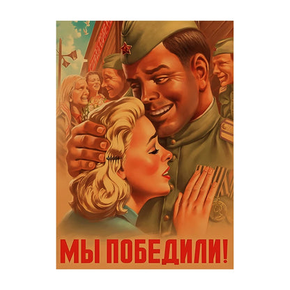 Soviet USSR Vintage Poster Wall Art Print – Retro CCCP Canvas Decor