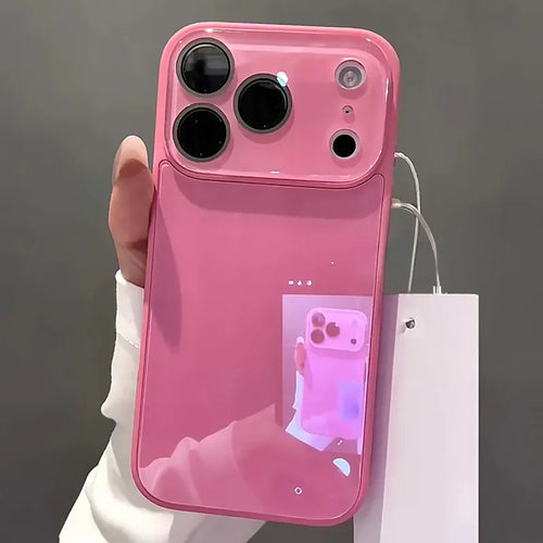 Candy Color Tempered Glass iPhone Case with Camera Protection