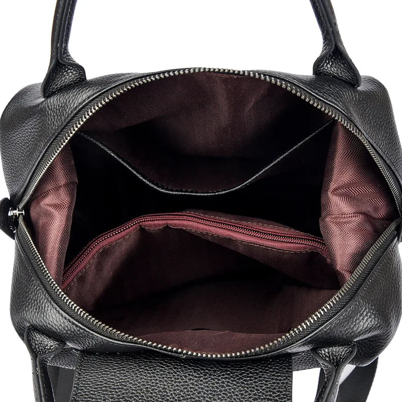 Genuine Leather Women Backpack – Luxury Casual Daypack