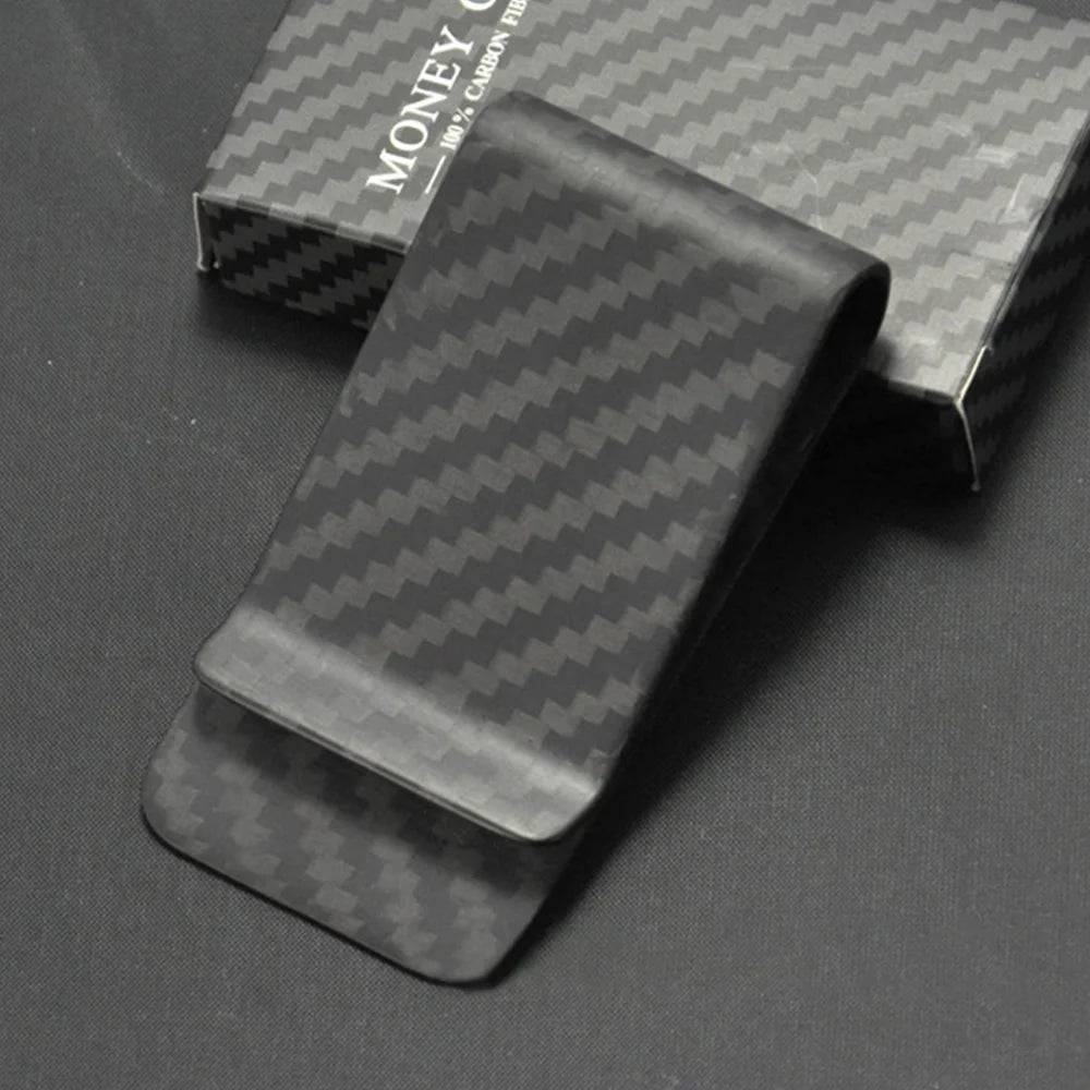 Carbon Fiber Money Clip – Credit & Business Card Holder for Men & Women