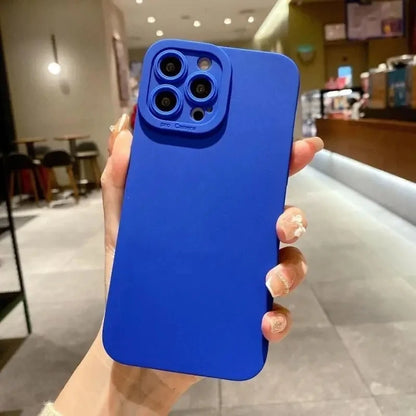 Matte Silicone iPhone Case with Camera Lens Protection
