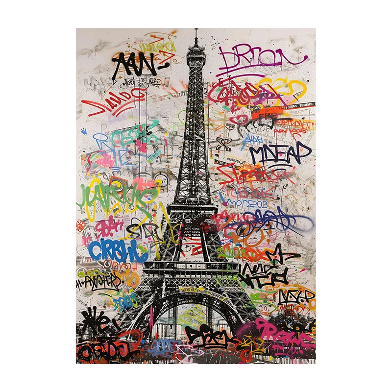 Graffiti Lion Art Poster – Colorful Abstract Canvas Wall Print