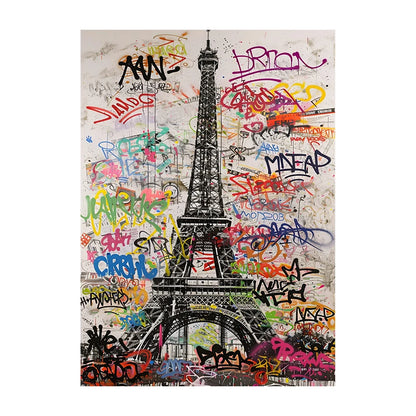Graffiti Lion Art Poster – Colorful Abstract Canvas Wall Print