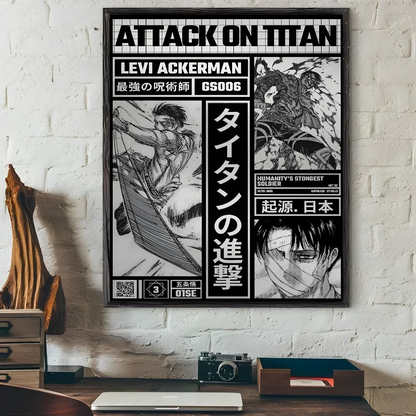 Attack on Titan Manga Poster – Waterproof Self-Adhesive Wall Art