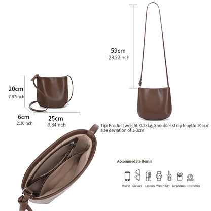 Women's Casual Mini Cow Leather Shoulder Bags