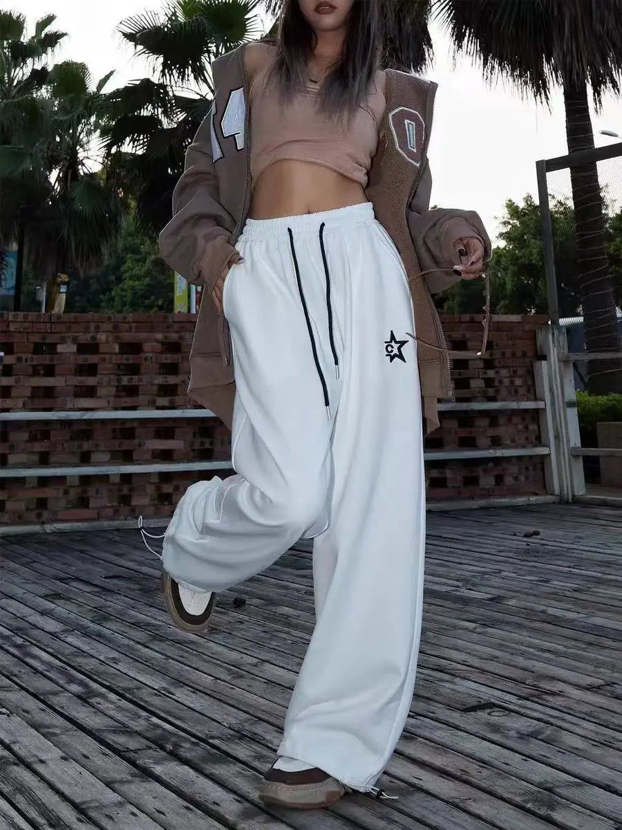 Hip-Hop Wide Leg Sweatpants – Unisex Loose Casual Street Sports Pants