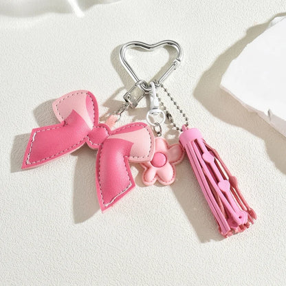 Fashion Leopard Starfish Keychain Cute Balloon Dog Leather Charm Women Maximalist Bag