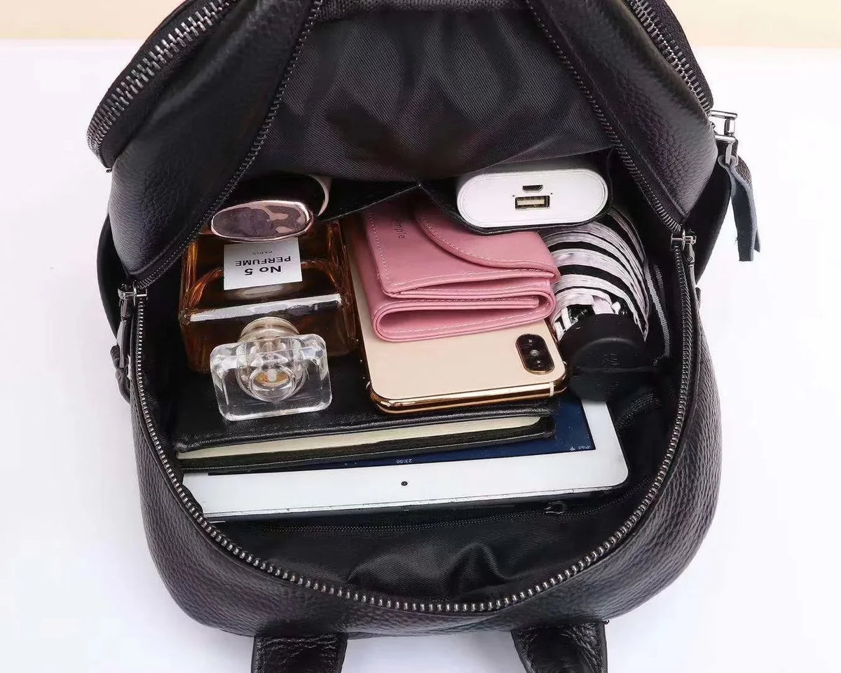 Genuine Leather Backpack for Women – Casual & Student