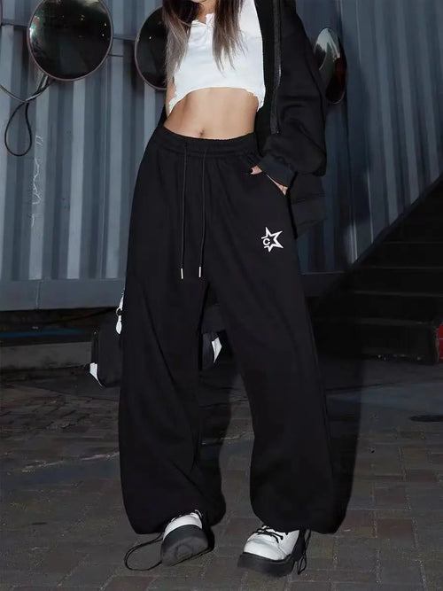 Hip-Hop Wide Leg Sweatpants – Unisex Loose Casual Street Sports Pants