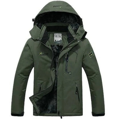 Men's Winter Parka Jacket – Windproof Fleece-Lined Hooded Anorak