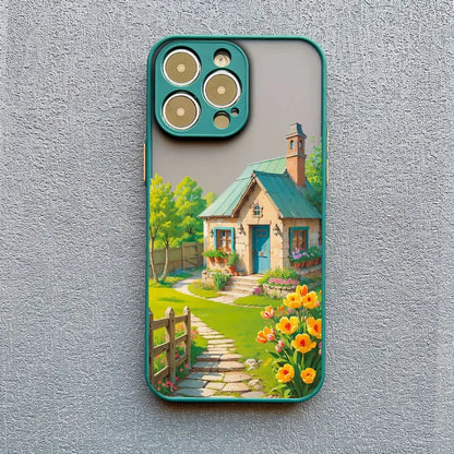 Mediterranean Villa Landscape iPhone Case – Scenic Art Phone Cover