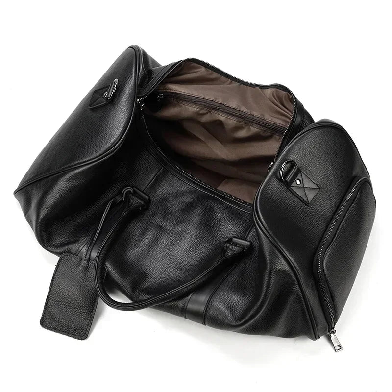 Genuine Leather Duffle Bag for Men – Travel & Weekender