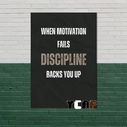 Motivational Quote Canvas Poster – Discipline Wall Art