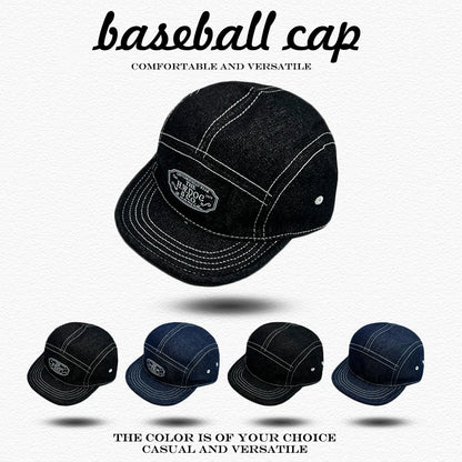 5-Panel Flat Brim Cap – Retro Hip-Hop Street Style Hat for Men & Women