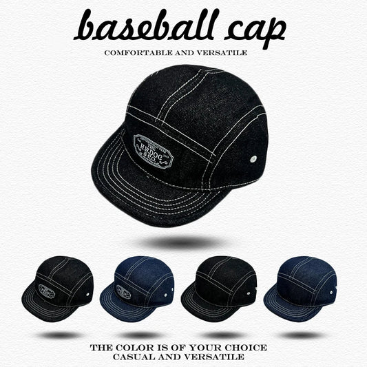 5-Panel Flat Brim Cap – Retro Hip-Hop Street Style Hat for Men & Women