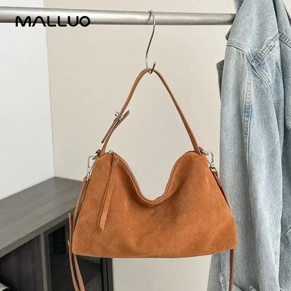 Women's Suede Cow Leather Shoulder Bags