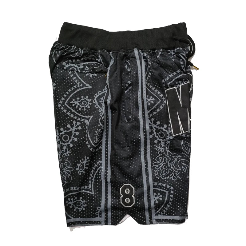 Mamba Basketball Shorts – Floral Embroidery with Pockets