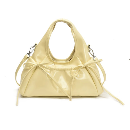 Bow Ruched Crossbody Shoulder Bag for Women