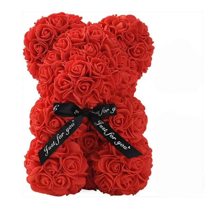 Eternal Rose Teddy Bear Gift Decoration
