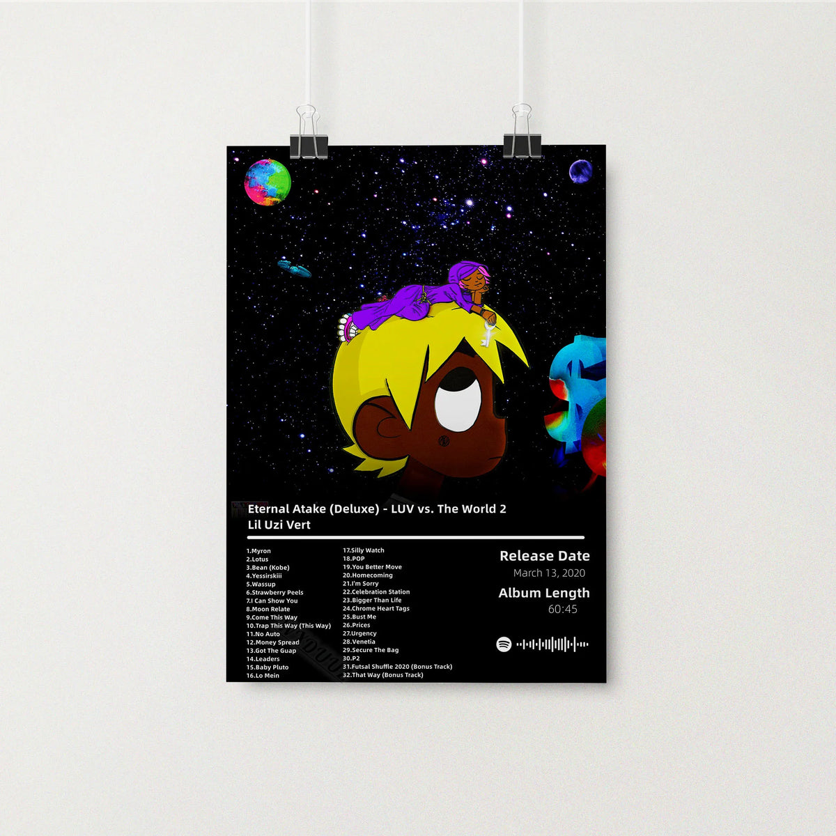 Hip Hop Music Album Poster – Canvas Wall Art Print