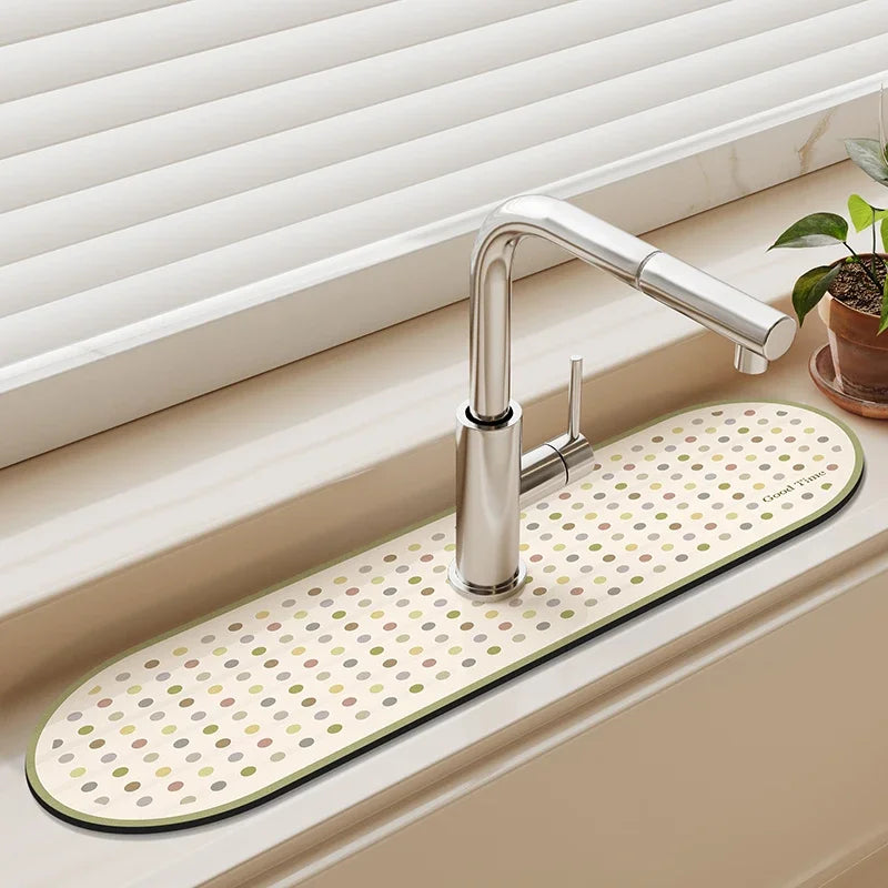 Diatomaceous Earth Sink Drain Mat – Absorbent Kitchen Faucet Mat