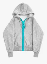 Mens Hoodie Oversized Zipper Streetwear Sweatshirt Harajuku Unisex Loose Fit Couple Style Casual