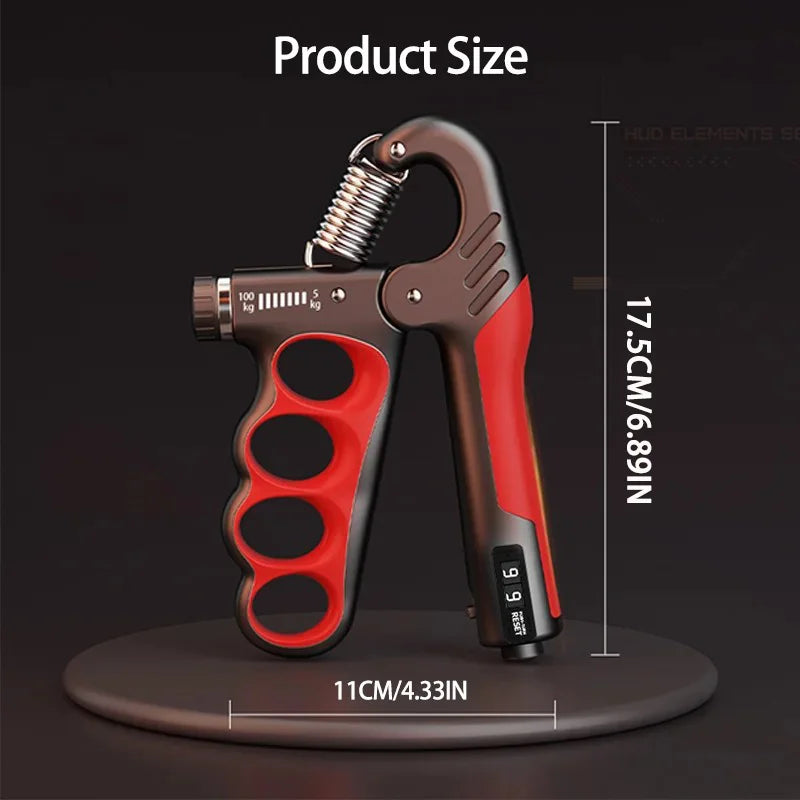Adjustable Hand Grip Strengthener with Rep Counter 5–150kg