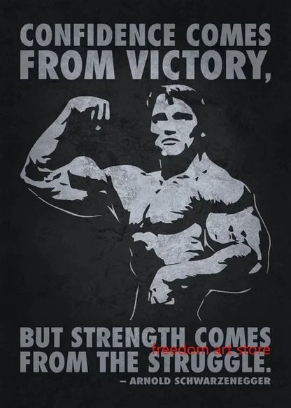 No Pain No Gain Gym Motivation Canvas Wall Art Print