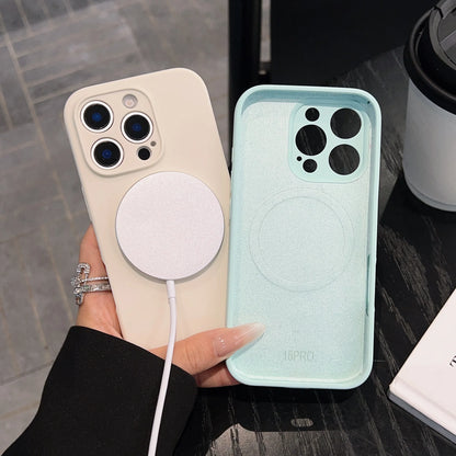 Liquid Silicone MagSafe iPhone Case – Camera Lens Protection