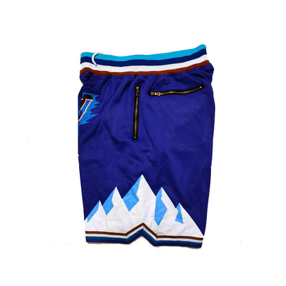 Utah Embroidered Basketball Shorts with 4 Zip Pockets