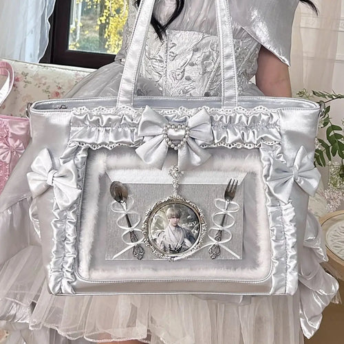 New Lace Bow Ribbon JK Uniform Shoulder Bag