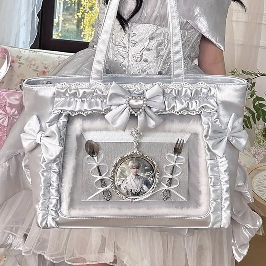 New Lace Bow Ribbon JK Uniform Shoulder Bag