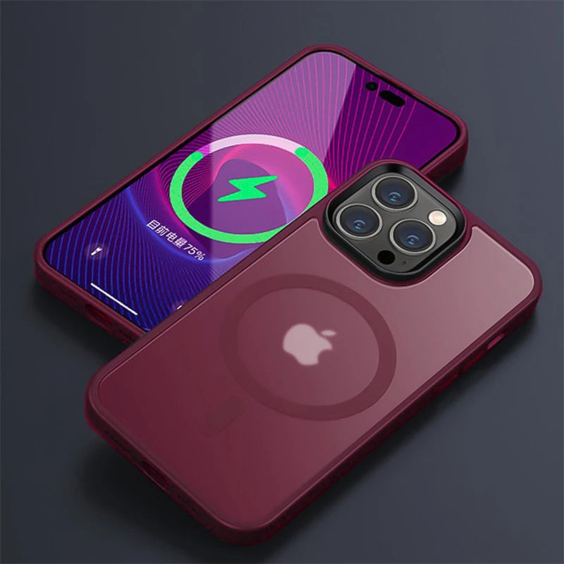 MagSafe Matte Translucent Shockproof iPhone Case – iPhone 11 to 17 Series