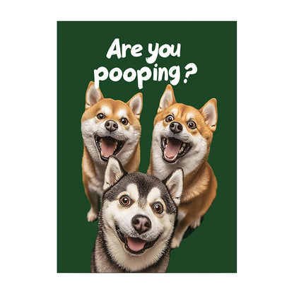 Funny Cow Poster – Are You Pooping? Farm Animal Bathroom Art