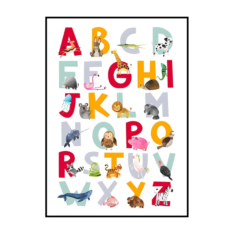 Dinosaur Alphabet Poster – Kids ABC Wall Art Print