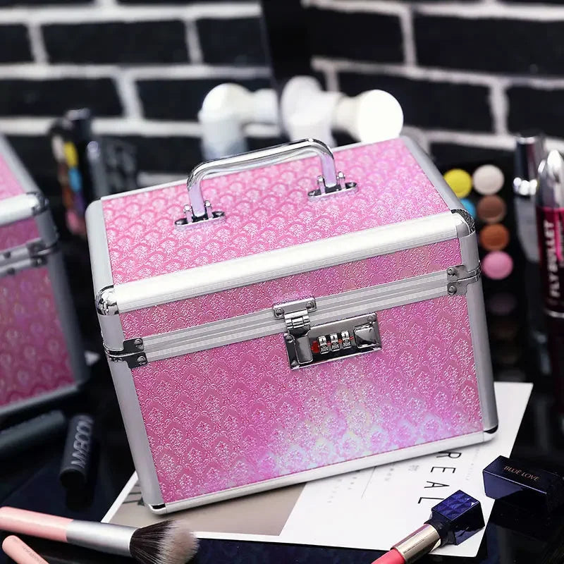 Aluminum Makeup Case with Lock – Professional Cosmetic Box