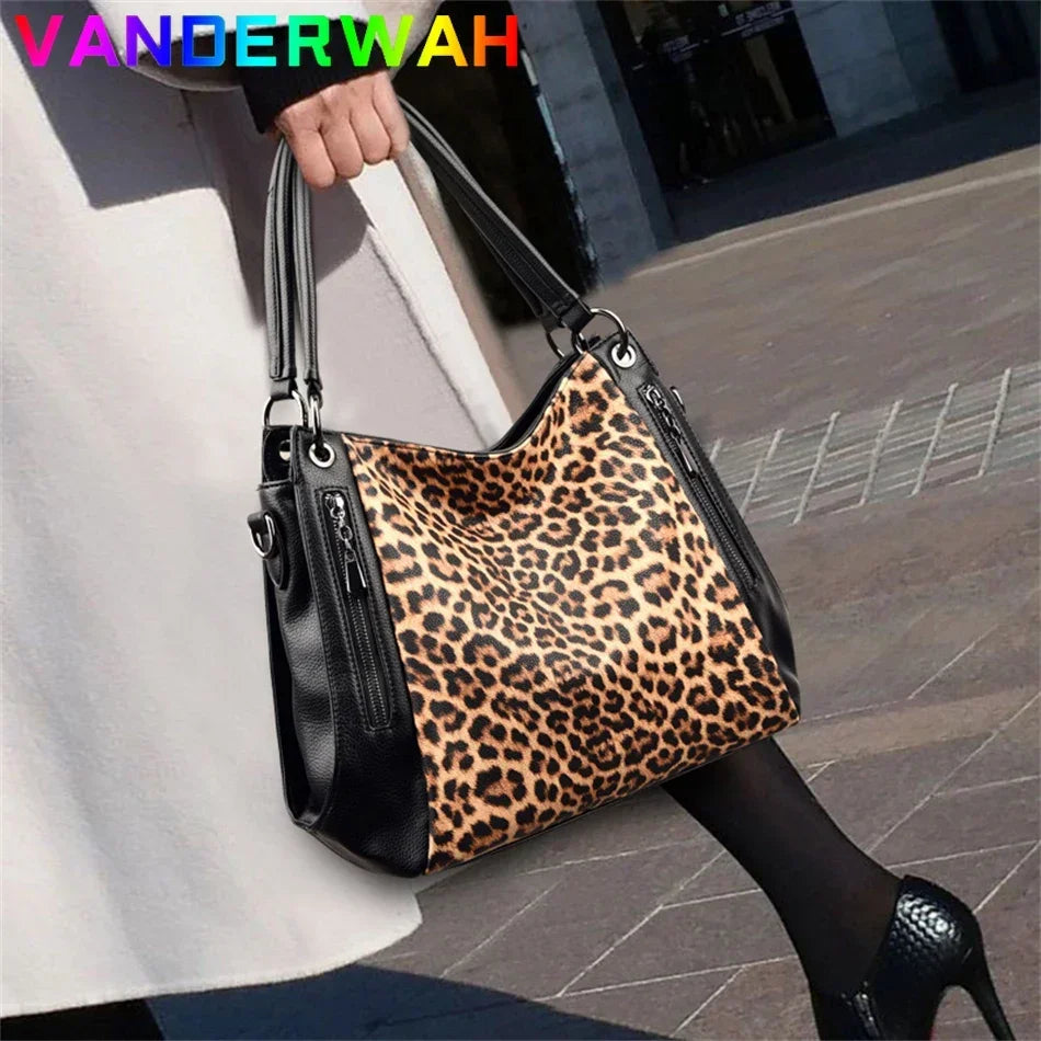 Women's Leopard Bag Luxury Shoulder Crossbody Casual Tote