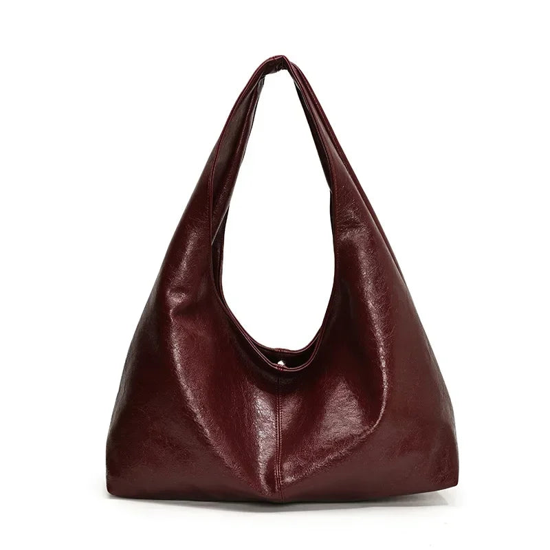 Large Capacity PU Leather Hobo Underarm Bags
