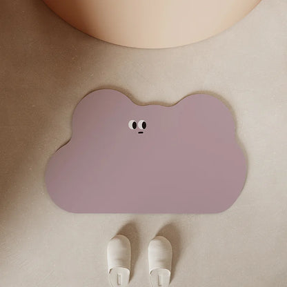 Cute Cartoon Bathroom Mat – Absorbent Non-Slip Diatomite Floor Mat