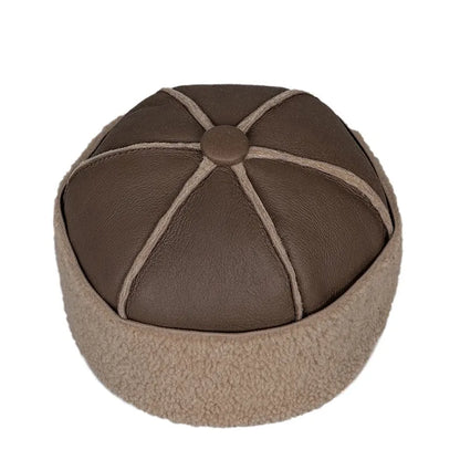 Men's Winter Sherpa Brimless Beanie Hat with Ear Warmers