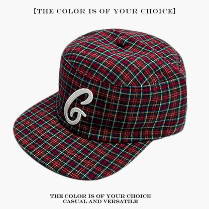 Retro Flat Brim Baseball Cap – Letter Embroidery Unisex Hat