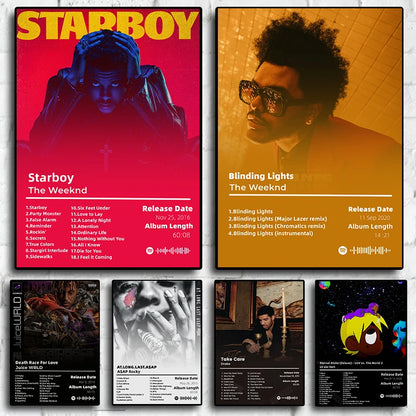 Hip Hop Music Album Poster – Canvas Wall Art Print