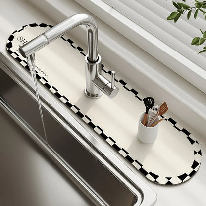 Diatomaceous Earth Sink Drain Mat – Absorbent Kitchen Faucet Mat