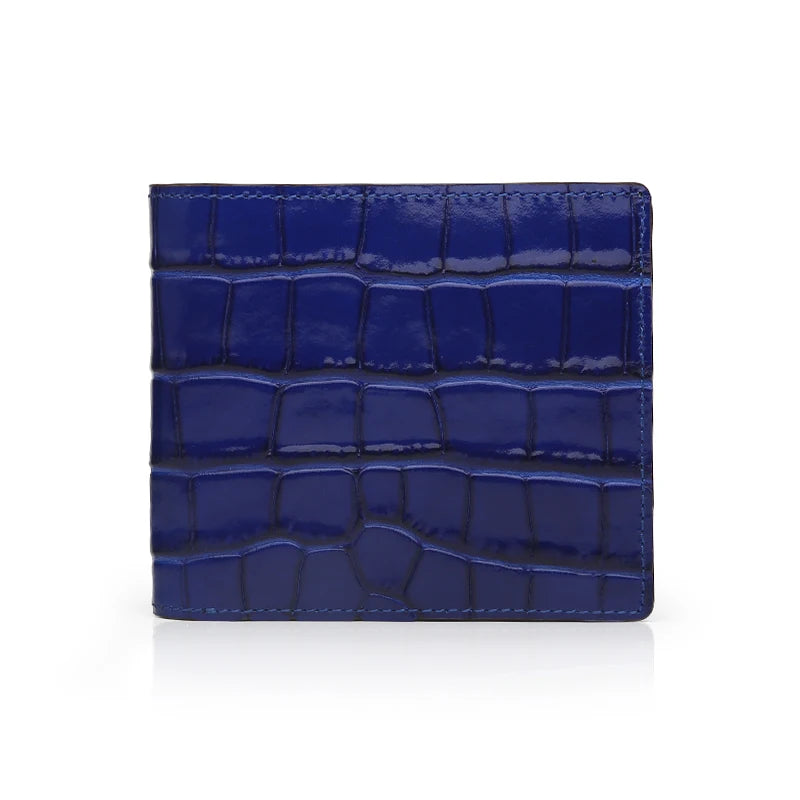 Custom Name Luxury Crocodile Billfold Wallet – Men's Gift
