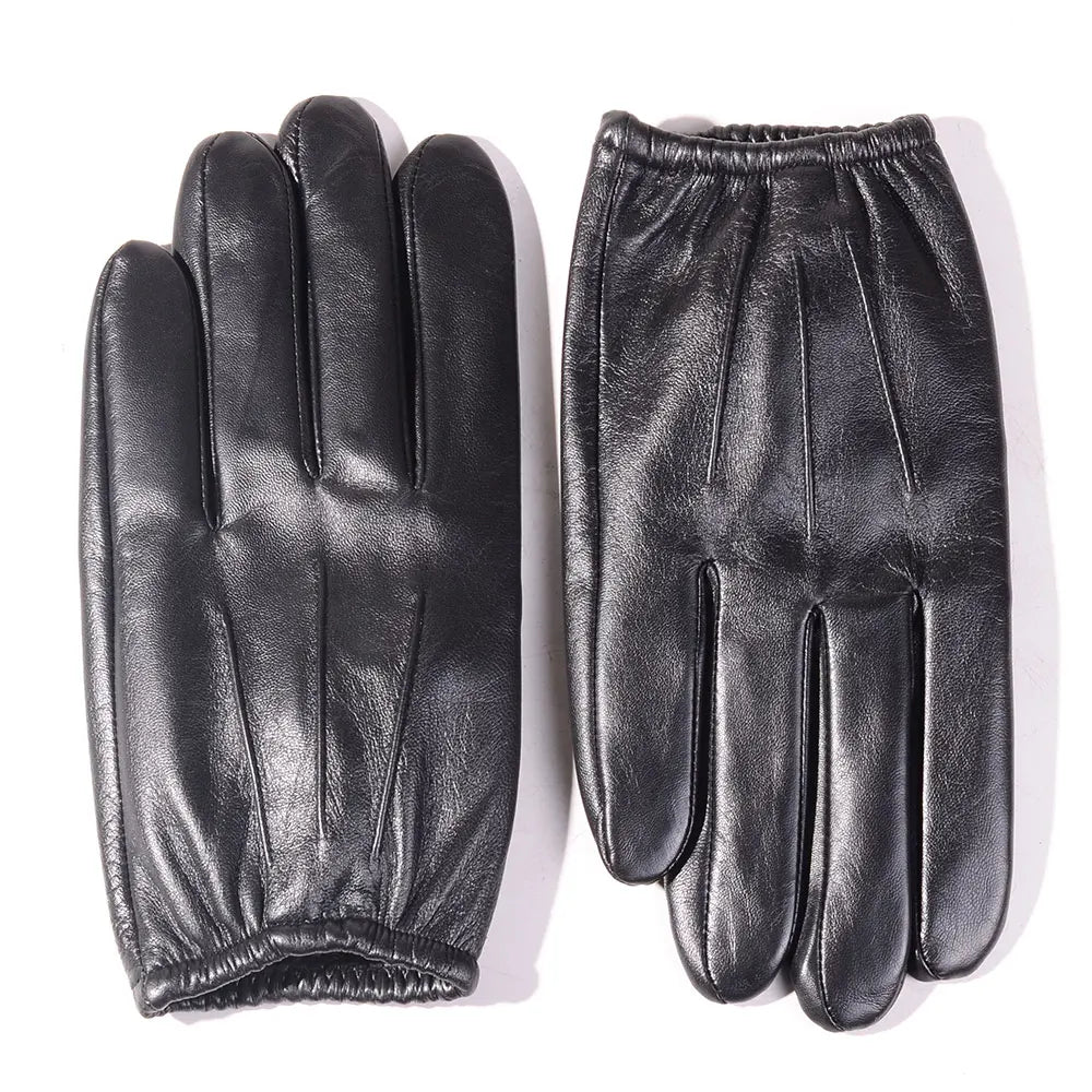 Men's Goatskin Leather Touchscreen Tactical Driving Gloves