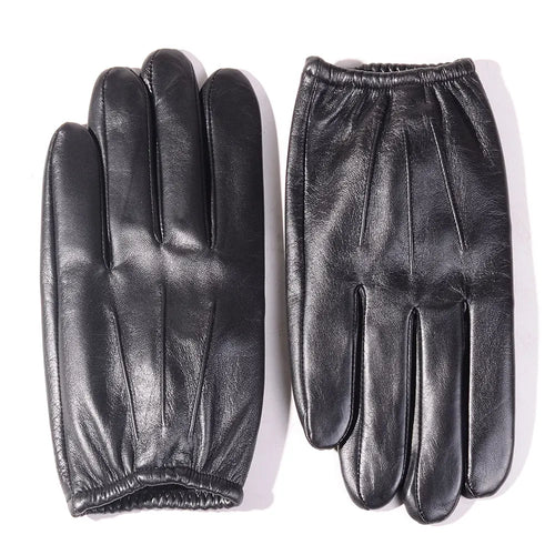 Men's Goatskin Leather Touchscreen Tactical Driving Gloves