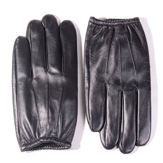 Men's Goatskin Leather Touchscreen Tactical Driving Gloves