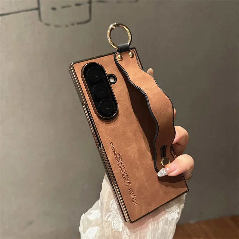 Samsung Galaxy Z Fold Case – Wavy Cover with Wrist Strap Holder