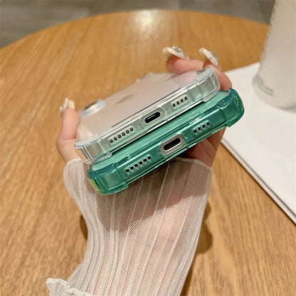 Neon Shockproof Transparent iPhone Case – Candy Color Slim Cover