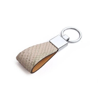 Premium Exotic Skin Leather Key Fob – Luxury Gift Keychain